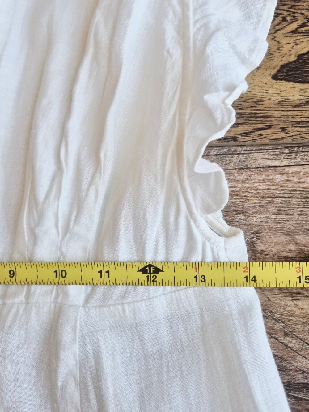 Reformation Linen Ruffle Sleeveless Deep V-Neck Midi Dress Button-Front Pocket - Picture 10 of 15